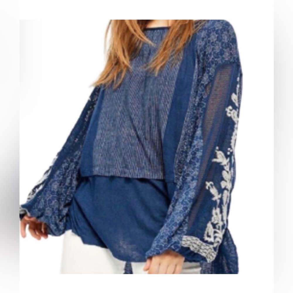 Free People Indigo Dreams Top